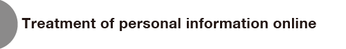 Treatment of personal information online